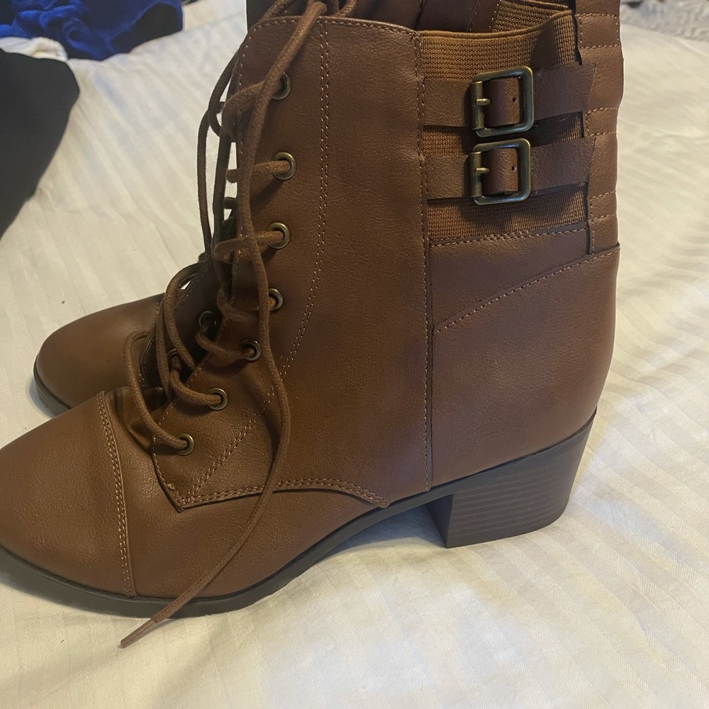 Tan fall boots